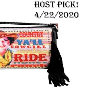 🌵Host Pick Faux leather turquoise cowgirl bag NWT